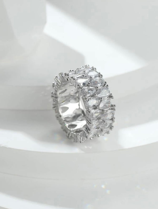 Silver Diamanté Ring